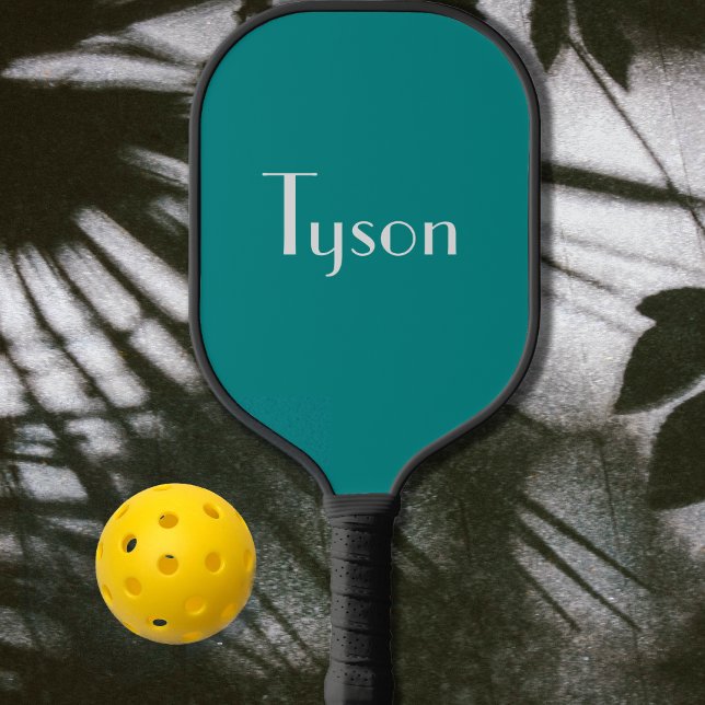solid teal - personalised pickleball paddle (Creator Uploaded)