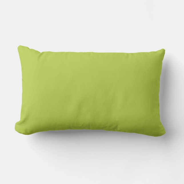 Solid Tender Shoots Green Lumbar Cushion (Front)