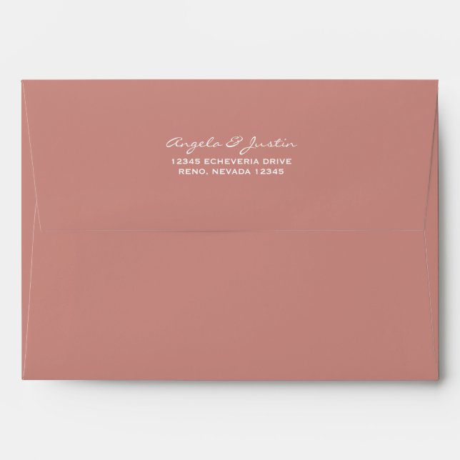 Solid Terra Cotta Orange Envelope (Back (Top Flap))