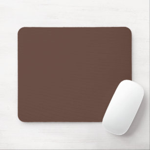 Solid tiramisu dark brown mouse pad