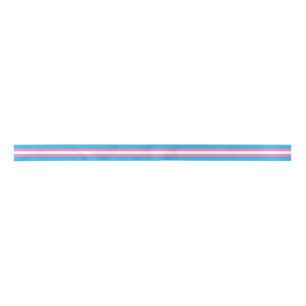 Solid Transgender Pride Flag Satin Ribbon