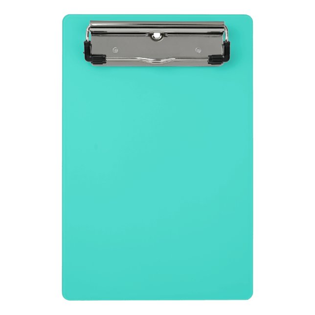 Solid Turquoise Blue Mini Clipboard (Front)