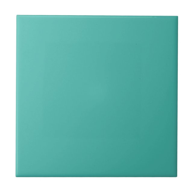 Solid Turquoise Ceramic Tile (Front)
