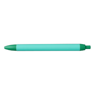 Solid Turquoise Colour Stylish Black Ink Pen