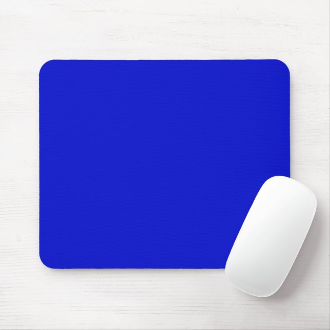Solid ultramarine bright blue mouse pad (With Mouse)