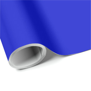 Solid ultramarine bright blue wrapping paper