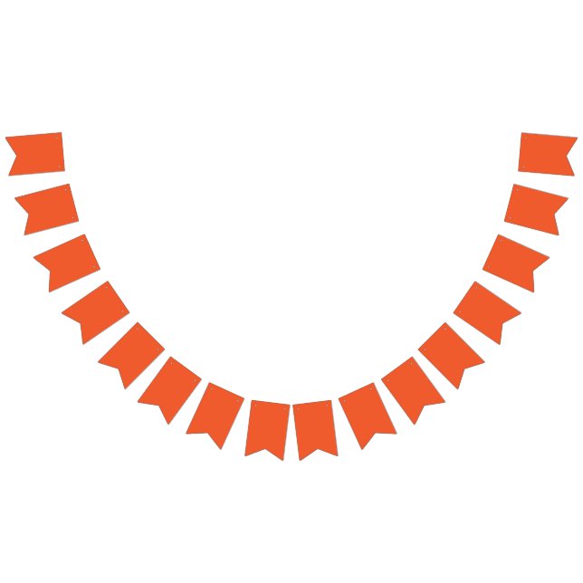 Solid Vibrant Orange Background | Bold Warm Design Bunting (All)