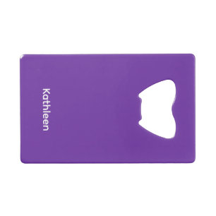 Solid Violet Bottle Opener Custom Text Bar Key Gif