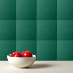 Solid viridian green ceramic tile