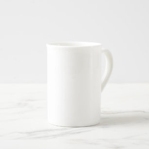 Solid White Bone China Mug