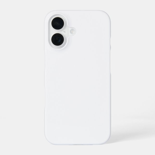 Solid White Colour iPhone 16 Case (Back)