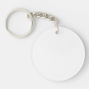 Solid White Key Ring