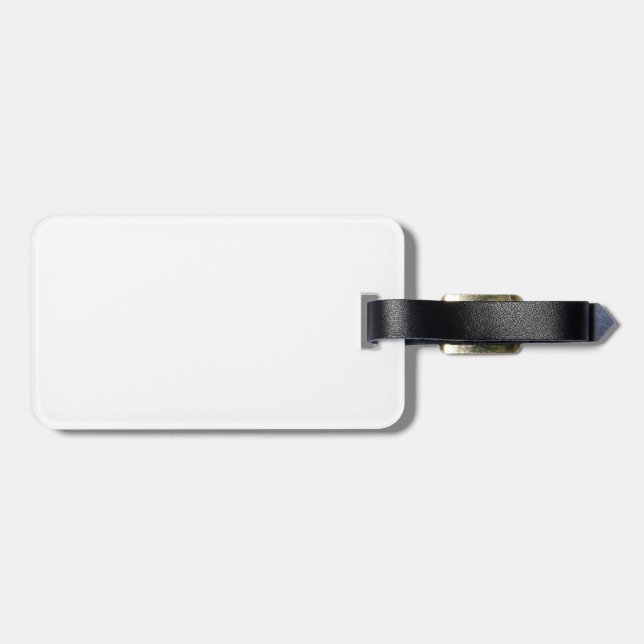 Solid White Luggage Tag (Back Horizontal)