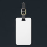 Solid White Luggage Tag<br><div class="desc">Luggage tag with name and address on a solid white background colour. Personalise with your name and address information using the easy templates. Font colour,  font style,  and font size are customisable.</div>