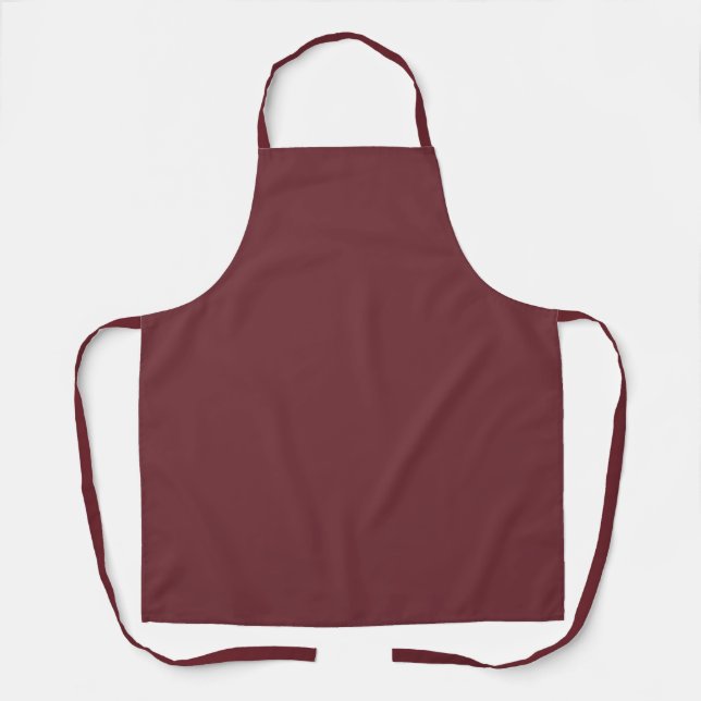 Solid Wine Red Colour Tone Apron (Front)