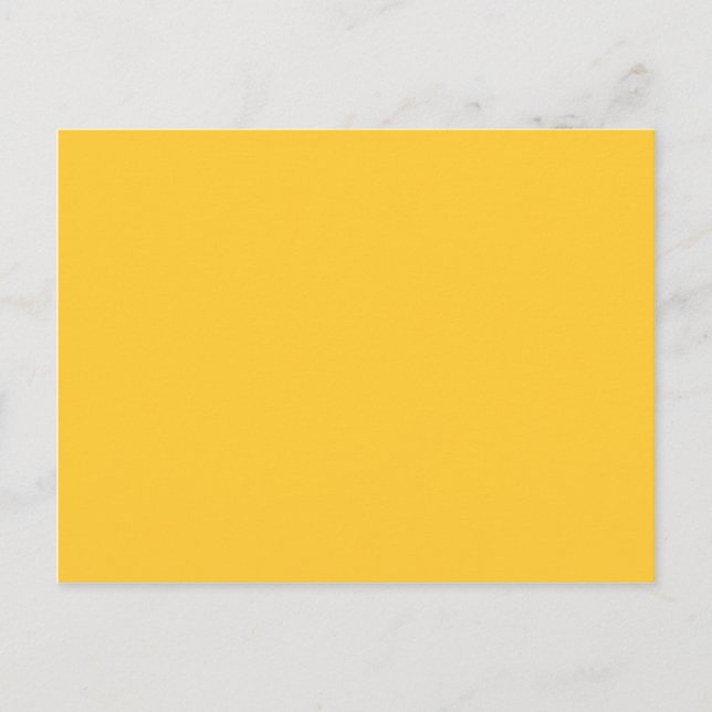 Solid Yellow Background Template FFCC33 Postcard (Front)