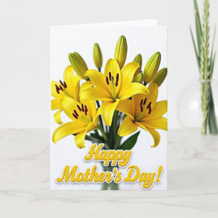 Solid Yellow Flowers Card