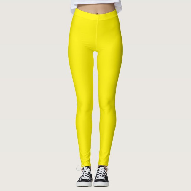 Solid Yellow Leggings (Front)