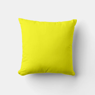 Solid Yellow Minimalist Throw Pillow