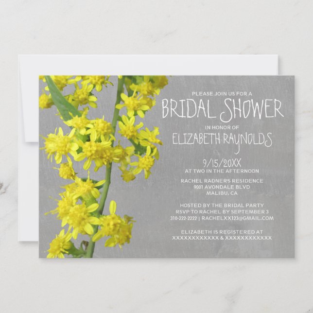 Solidago Bridal Shower Invitations (Front)