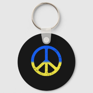 Solidarity And Peace For Ukraine As Peace Key Ring