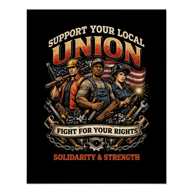 Solidarity and Strength Poster (Front)