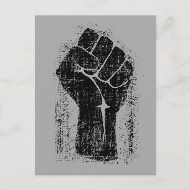 Solidarity Fist Grunge Distressed Style Postcard (Front)