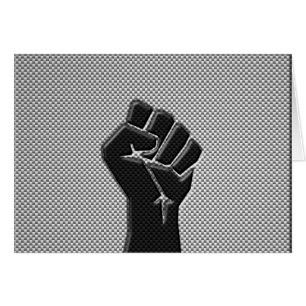 Solidarity Fist in Carbon Fibre Style
