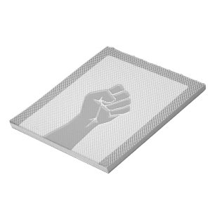 Solidarity Fist in Carbon Fibre Style Notepad