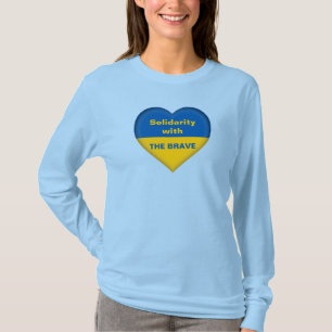 Solidarity Heart of Ukraine Ukrainian Flag T-Shirt