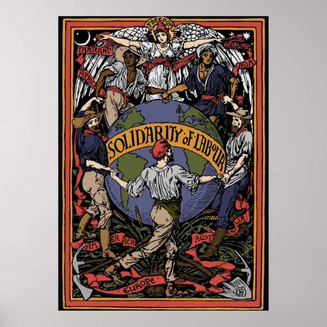 Solidarity of Labour In Colour  Walter Crane Socia Poster (Front)