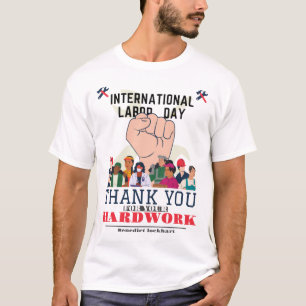 Solidarity Worker Unity Labour Day with USA flag T-Shirt