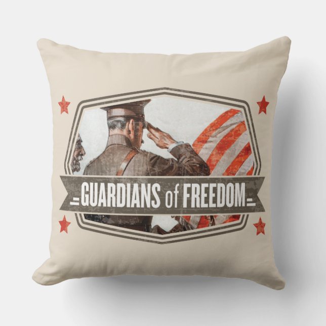 Solider-Guardian of Freedom Cushion (Front)