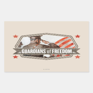 Solider-Guardian of Freedom Rectangular Sticker