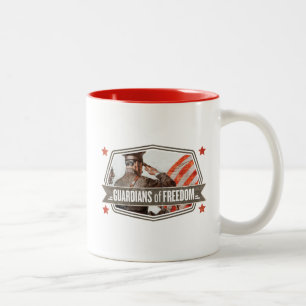 Solider-Guardian of Freedom Two-Tone Coffee Mug