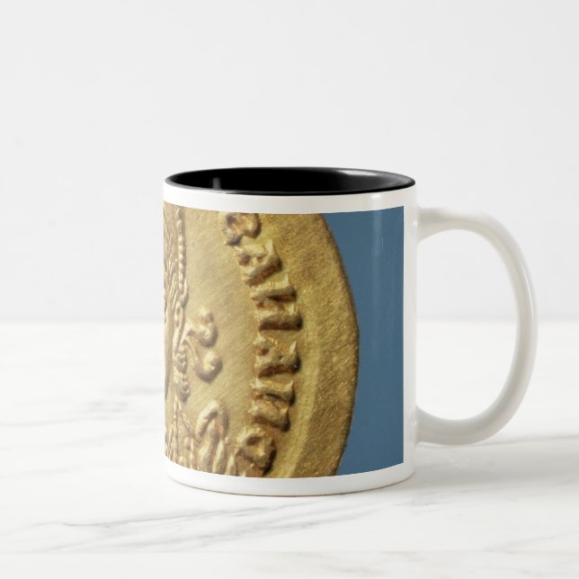 Solidus  minted by Theodoric I Two-Tone Coffee Mug (Right)
