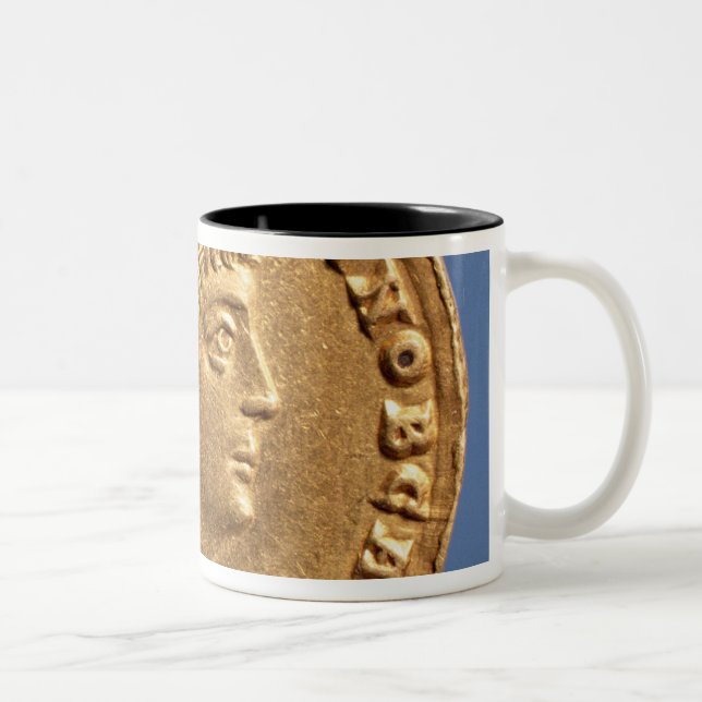 Solidus  of Constantine II Caesar cuirassed Two-Tone Coffee Mug (Right)