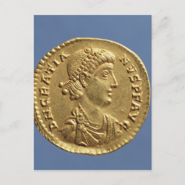 Solidus  of Gratian  draped Postcard (Front)