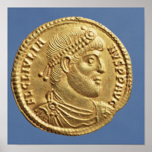 Solidus  of Julian the Apostate  draped Poster