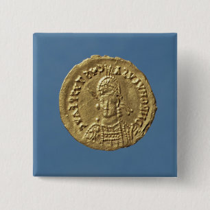 Solidus  of Romulus Augustulus 15 Cm Square Badge