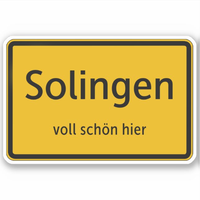 Solingen Sticker Autosticker (Front)