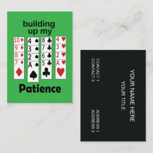 Solitaire Game Building Up My Patience Game Shop Business Card
