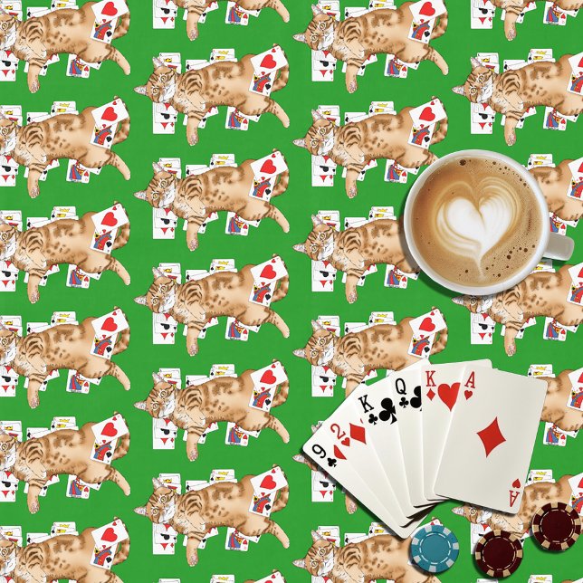 Solitaire Game Cards Cat Tablecloth (Creator Uploaded)