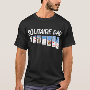 Solitaire Gift For Dad Father Men Card Game T-Shirt