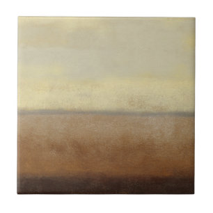 Solitary Desert Landscape by Norman Wyatt Ceramic Tile