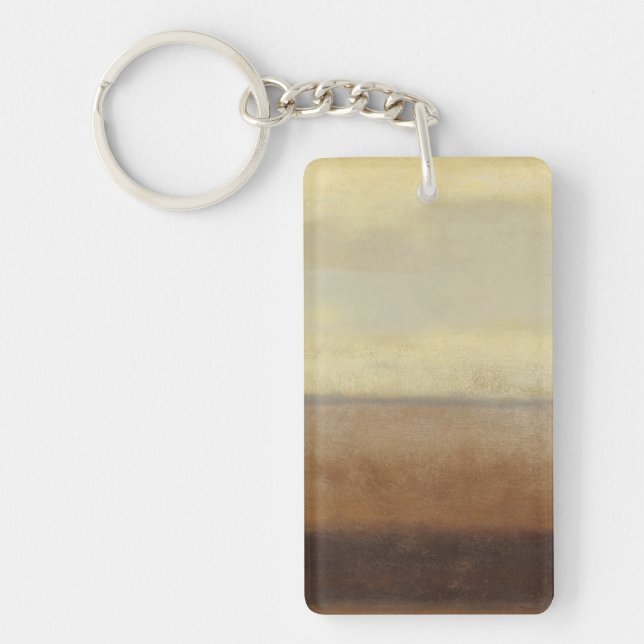 Solitary Desert Landscape by Norman Wyatt Key Ring (Front)