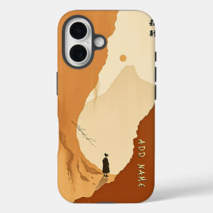 Solitary Journey in Abstract Canyon iPhone 16 Case