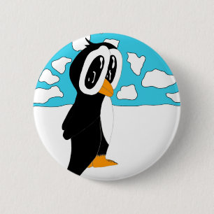 Solitary Penguin 6 Cm Round Badge