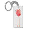 Solitary Pink Flamingo Bird Keychain