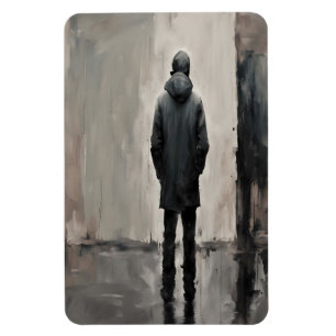 Solitary Reflection – Minimalist Art Magnet